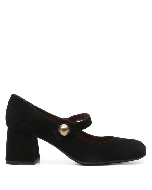 Roberto Festa Black 60Mm Ferin Block-Heel Mary Jane Pumps