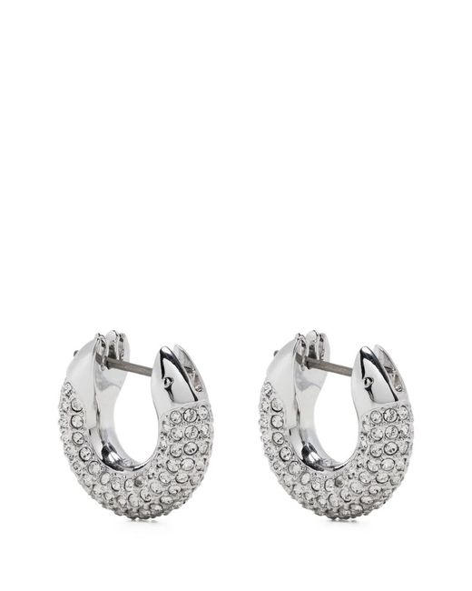 Swarovski White Dextera Crystal-Embellished Hoop Earrings