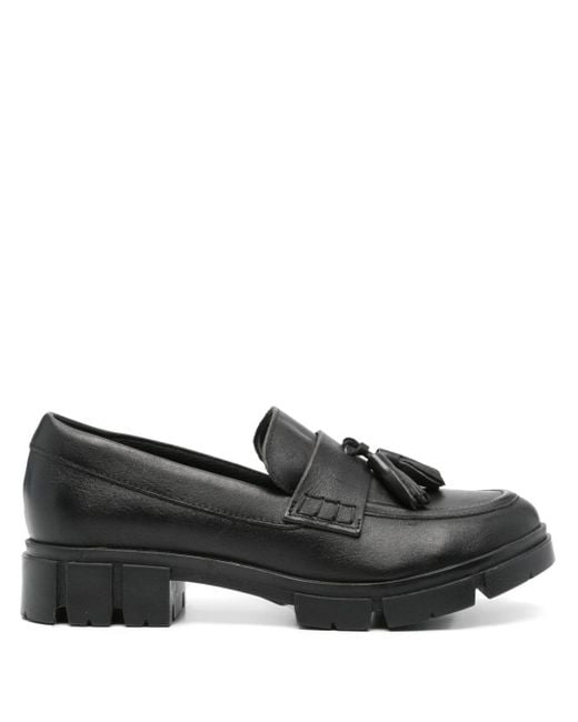 Clarks Black Teala Leather Loafers