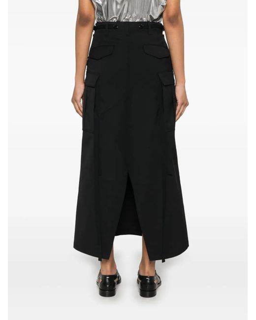 Junya Watanabe Cargo Midi-Rok in het Black