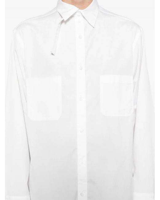 Yohji Yamamoto White Cotton Shirt for men