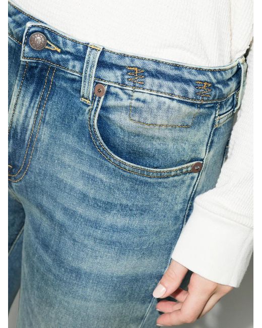 R13 Blue Kick Fit Mid-rise Jeans - Women's - Cotton/spandex/elastane