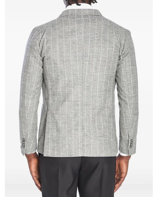 Tagliatore Gray Montecarlo Pinstripe Double-Breasted Jacket for men