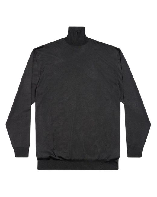 メンズ Balenciaga Bb Oversized ハイネック セーター Black