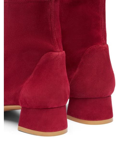 Stuart Weitzman Red Grace Sock Bootie