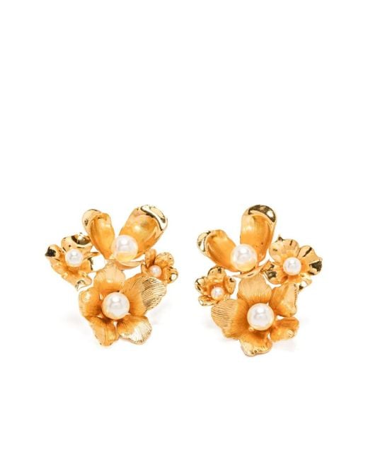 Orecchini A Fiore di Jennifer Behr in Metallic