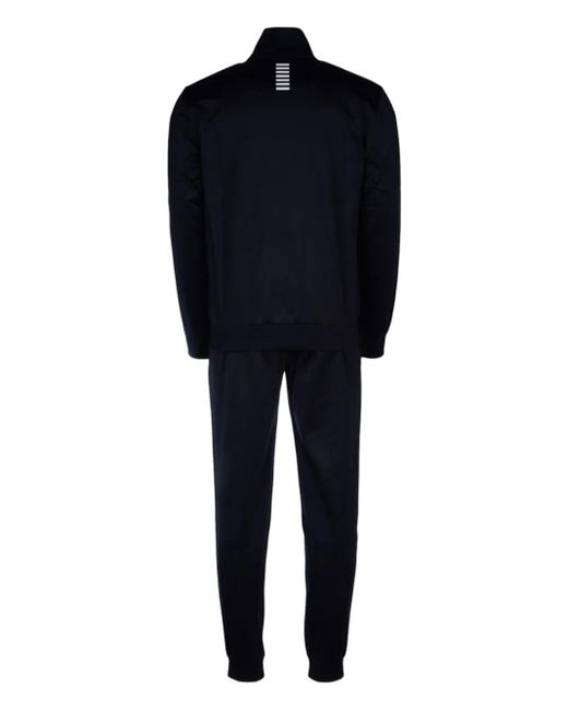 EA7 Black Logo-Chest Tracksuit Set for men