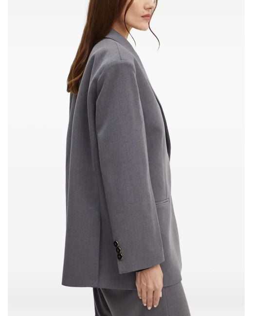 SIMONA CORSELLINI Gray Buttoned Jacket