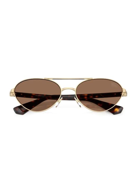 Burberry Brown Pilot-Frame Sunglasses