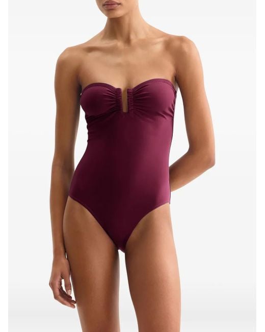 Eres Purple Cassiopee Bustier Swimsuit