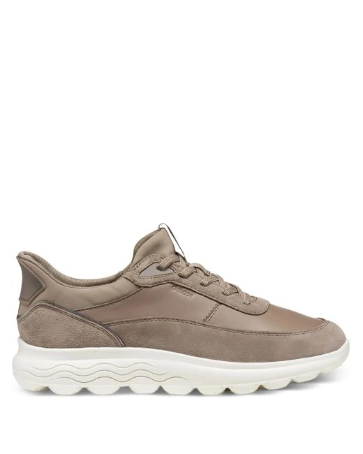 Geox Brown Spherica Plus Low-Top Sneakers