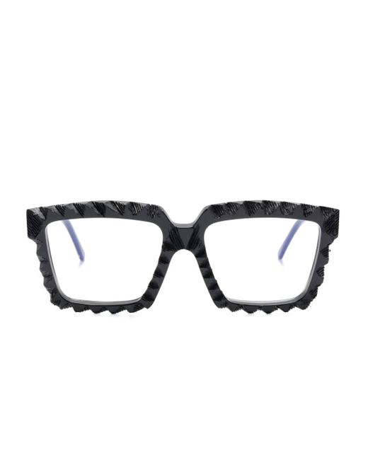 Gafas con montura rectangular Kuboraum de color Black