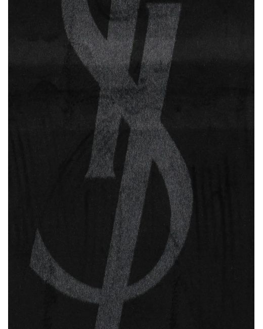 Saint Laurent Black Cassandra Scarf