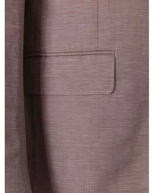 Canali Brown Single-Breasted Suit for men