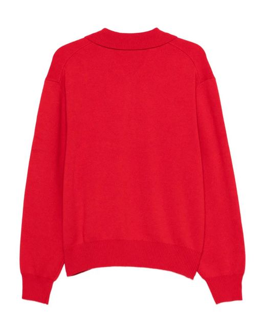 DUNST Red Cashmere Polo Shirt