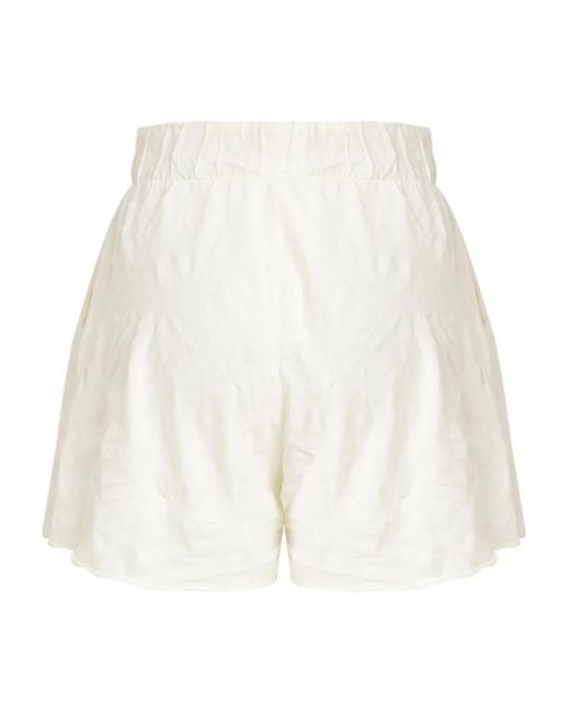Osklen White Crinkled Shorts