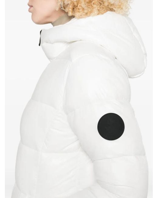 Cappotto Trapuntato Con Cappuccio di Save The Duck in White