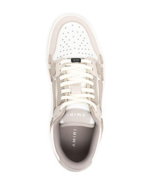 Amiri White Skel Leather Sneakers