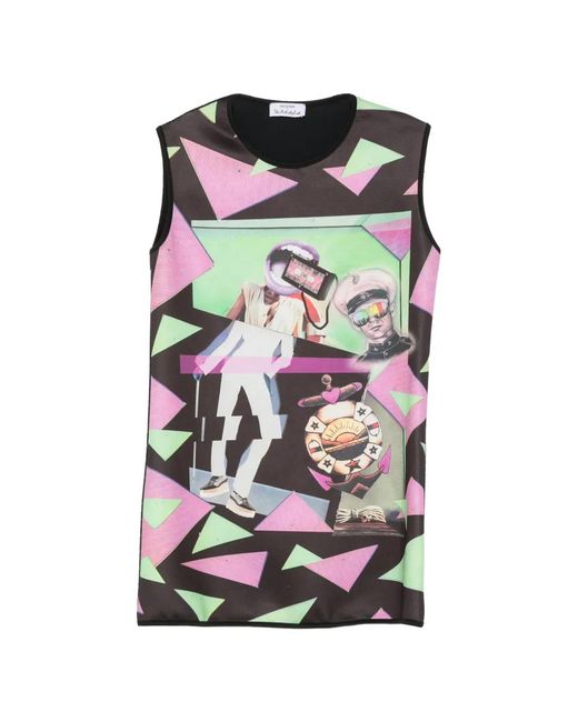 The Artistylist White Graphic-Print Sleeveless Dress