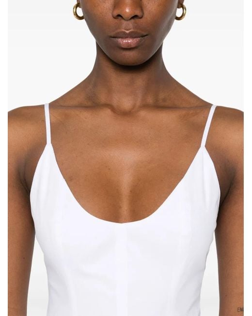 Staud White Dena Mini Dress