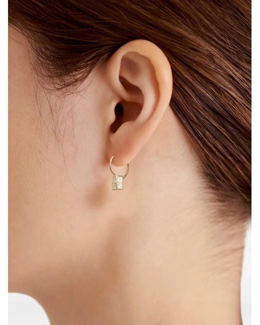 Shihara Metallic Box-Shaped Diamond Earring