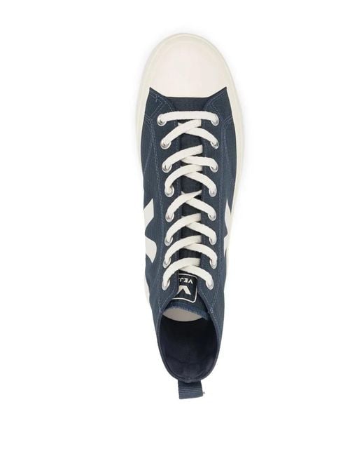 Veja Blue Nova High-Top Sneakers for men