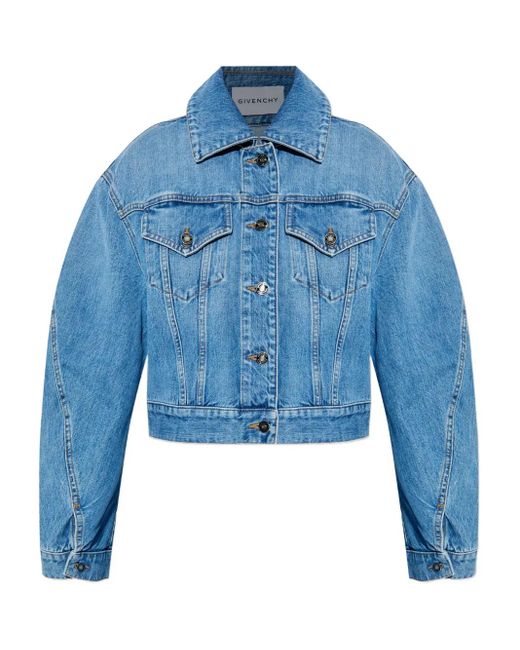 Givenchy パフスリーブ デニムジャケット Blue