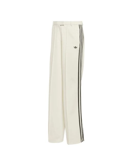 adidas レディース ホワイト スリーストライプパンツ