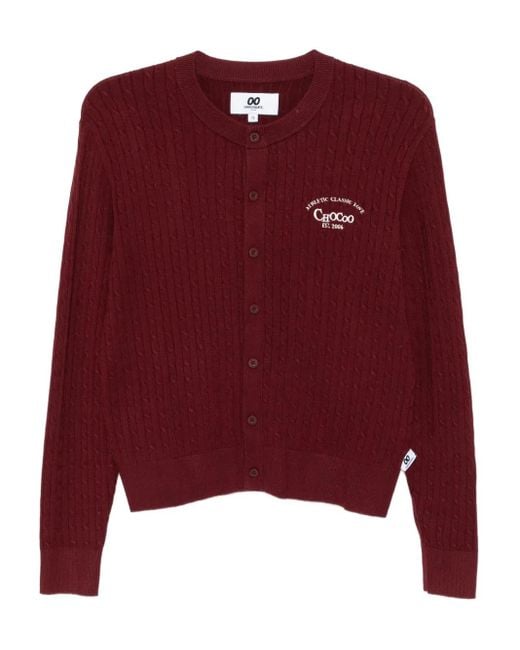Chocoolate ロゴ カーディガン Red