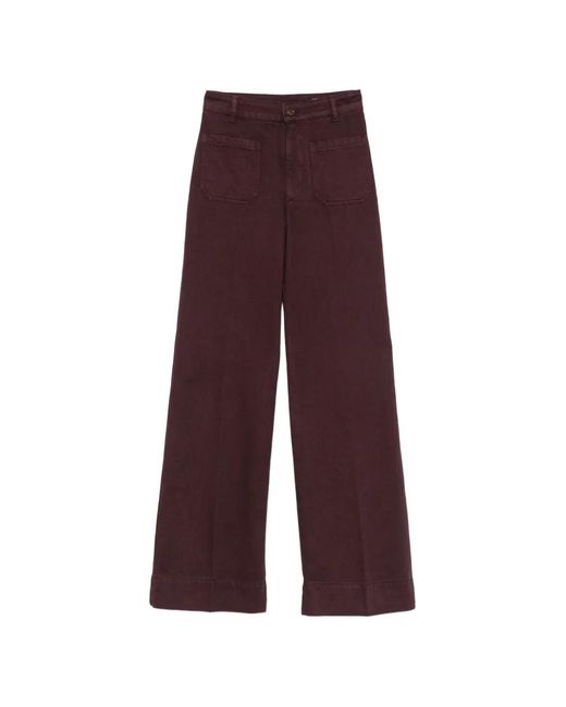 Victoria Beckham Purple Alina Wide-Leg Jeans