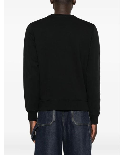 DIESEL Black Embroidered Crew-Neck Sweatshirt for men