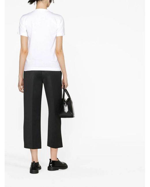 COMME DES GARÇONS PLAY White Logo Cotton T-shirt
