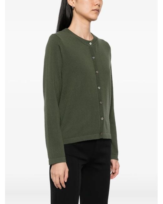 N.Peal Cashmere Green Hallie Cardigan