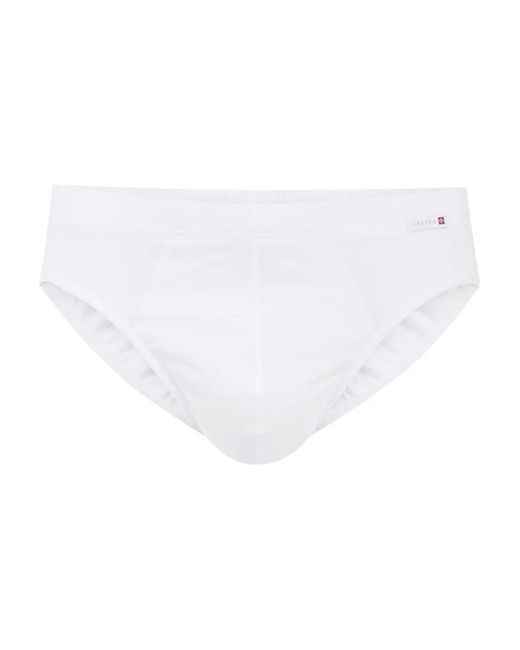 Calida White Cotton Briefs for men