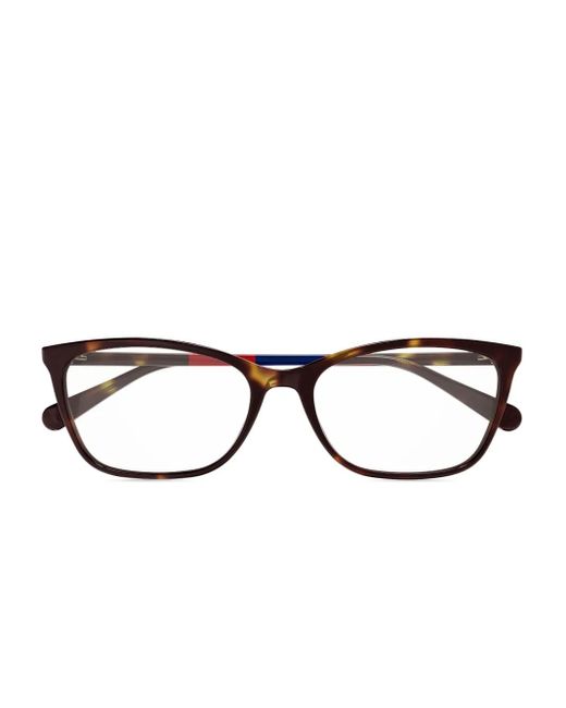 Gucci Brown Rectangle-Frame Glasses