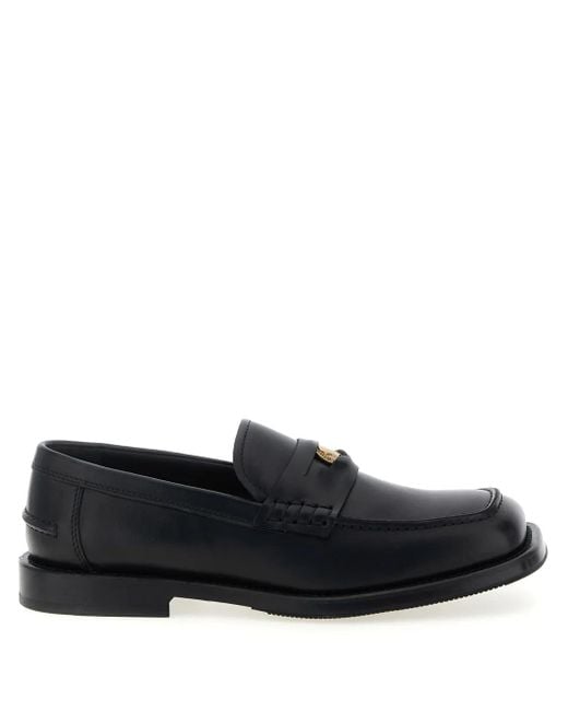 メンズ Moschino コインディテール ローファー Black