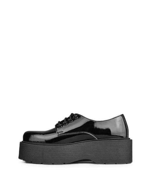 Altercore Black Patent-Finish Platform Shoes