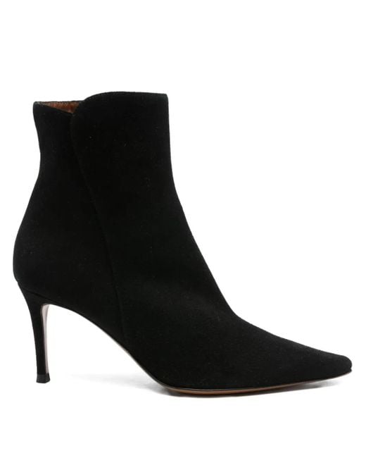 Roberto Festa Black Pointed-Toe Zip Boots