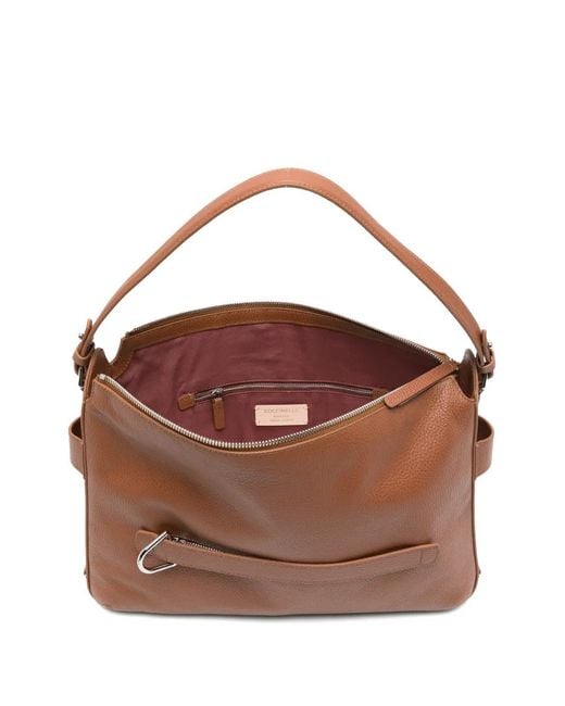 Coccinelle Brown Grainy Leather Shoulder Bag