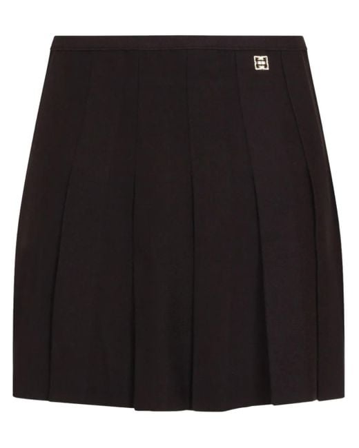 Givenchy Black Pleated Mini Skirt