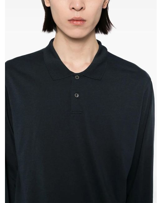 James Perse Black Luxe Lotus Polo Shirt for men