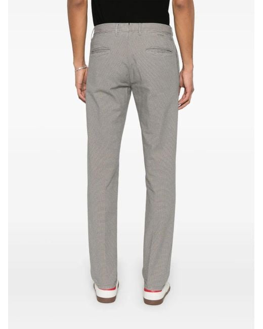 Incotex Gray Houndstooth Trousers for men