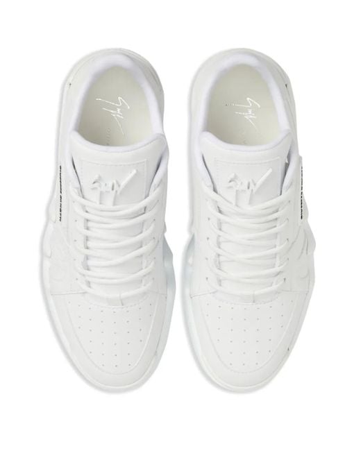 Giuseppe Zanotti White Talon Leather Low-top Sneakers for men