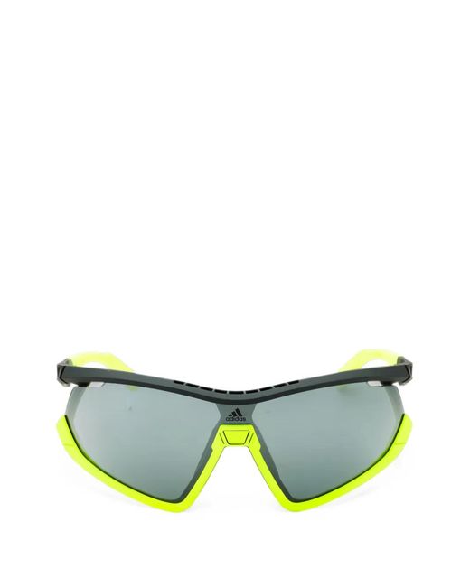 Adidas Green Sp0055 Wraparound Sunglasses for men