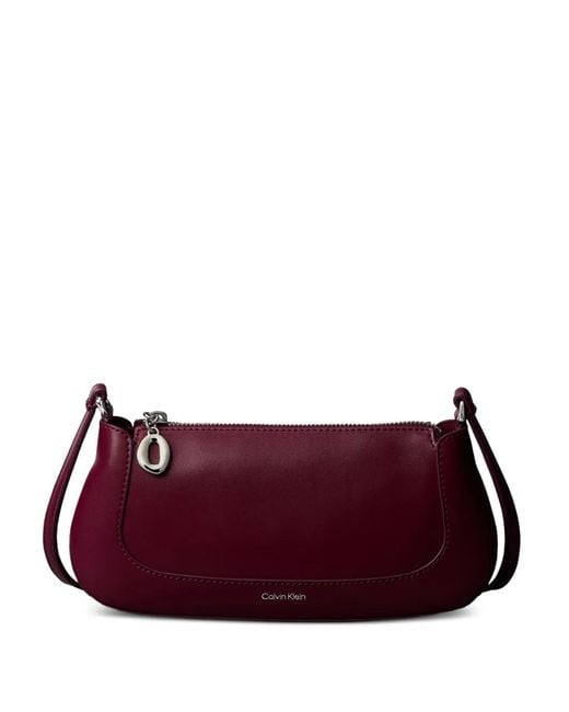 Calvin Klein Purple Zip Shoulder Bag