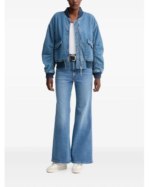 Levi's Blue Andy Denim Bomber Jacket