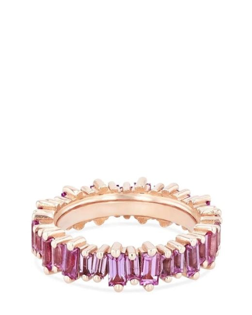 Suzanne Kalan Pink 18Kt Rose Sapphire Band Ring