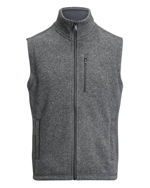 Polo Ralph Lauren Gray Zip Fleece Gilet for men