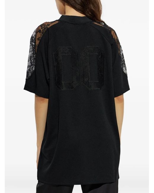 Off-White c/o Virgil Abloh Black Lace-Panel T-Shirt
