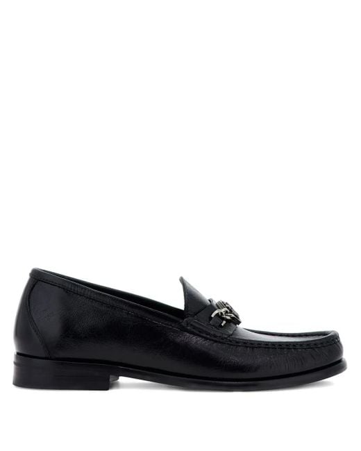 Roberto Cavalli Black Chain-Embellished Loafers for men